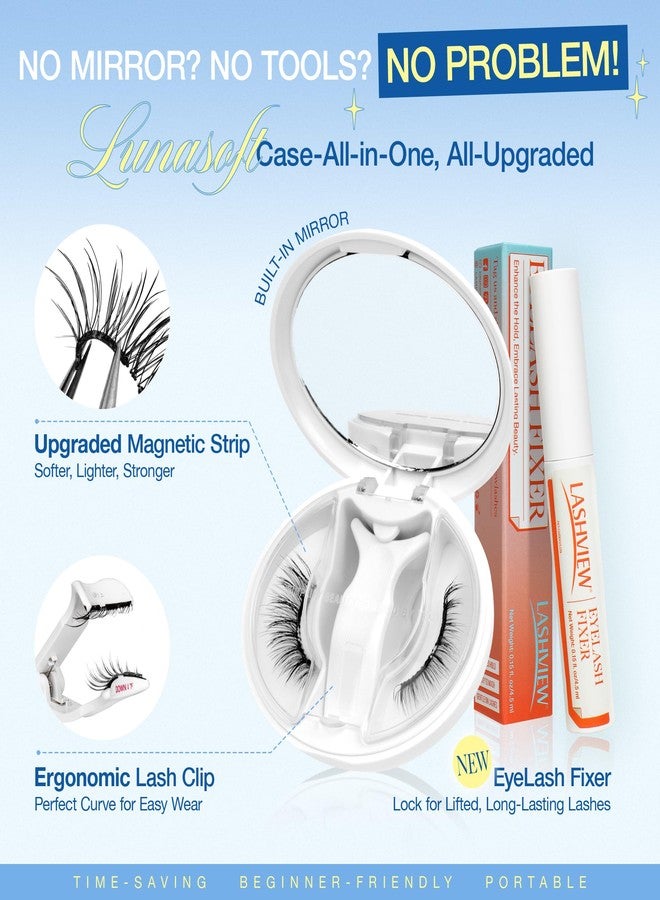 LASHVIEW Magnetic Eyelashes with Applicator Upgrade Soft Magnetic Eyelashes Natural Look Reusable No Glue or Eyeliner Needed Easy to Wear and Remove (RC01) - Image 3